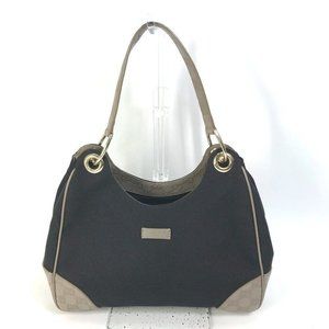 GUCCI GG Guccissima logo Shoulder Bag Canvas/Leather